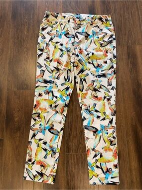 Cynthia Rowley bird print pants